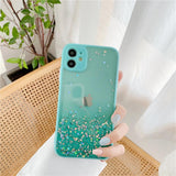 Gradient Glitter Foil Camera Lens Protector Acrylic Phone Casefor iPhone 12 Pro Max/12 Pro/12/12 Mini/SE/11 Pro Max/11 Pro/11/XS Max/XR/XS/X/8 Plus/8 - halloladies