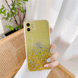 Gradient Glitter Foil Camera Lens Protector Acrylic Phone Casefor iPhone 12 Pro Max/12 Pro/12/12 Mini/SE/11 Pro Max/11 Pro/11/XS Max/XR/XS/X/8 Plus/8 - halloladies