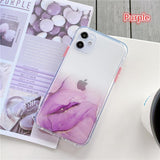 Gradient Marble Texture Clear Soft Phone Case Back Cover Pink for iPhone 12 Pro Max/12 Pro/12/12 Mini/SE/11 Pro Max/11 Pro/11/XS Max/XR/XS/X/8 Plus/8 - halloladies