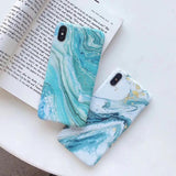 Fashion Marble IMD Abstract Silicone Phone Case Back Cover for iPhone 11 Pro Max/11 Pro/11/XS Max/XR/XS/X/8 Plus/8/7 Plus/7/6s Plus/6s/6 Plus/6 - halloladies