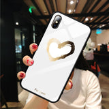 Love Heart Tempered Glass Phone Case Back Cover - iPhone XS Max/XR/XS/X/8 Plus/8/7 Plus/7/6s Plus/6s/6 Plus/6 - halloladies