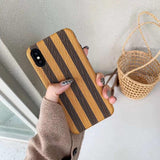 Vintage Stripe Soft TPU Ultra Thin Phone Case Back Cover - iPhone XS Max/XR/XS/X/8 Plus/8/7 Plus/7/6s Plus/6s/6 Plus/6 - halloladies
