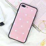 Love Heart Tempered Glass Phone Case Back Cover for iPhone 11 Pro Max/11 Pro/11/XS Max/XR/XS/X/8 Plus/8/7 Plus/7/6s Plus/6s/6 Plus/6 - halloladies