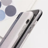 Geometric Art Matte IMD Silicone Phone Case Back Cover for iPhone XS Max/XR/XS/X/8 Plus/8/7 Plus/7/6s Plus/6s/6 Plus/6 - halloladies