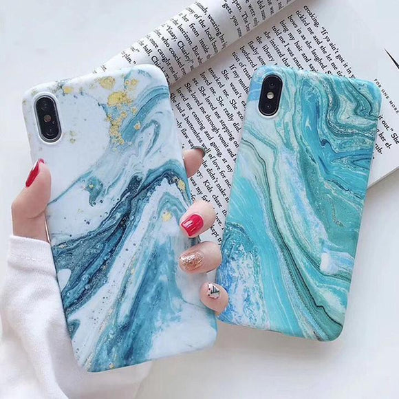 Fashion Marble IMD Abstract Silicone Phone Case Back Cover for iPhone 11 Pro Max/11 Pro/11/XS Max/XR/XS/X/8 Plus/8/7 Plus/7/6s Plus/6s/6 Plus/6 - halloladies