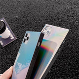 Laser Square Soft Phone Case Back Cover for iPhone 12 Pro Max/12 Pro/12/12 Mini/SE/11 Pro Max/11 Pro/11/XS Max/XR/XS/X/8 Plus/8 - halloladies