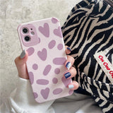 Leopard Love Heart Soft Phone Case for iPhone 12 Pro Max/12 Pro/12/12 Mini/SE/11 Pro Max/11 Pro/11/XS Max/XR/XS/X/8 Plus/8 - halloladies