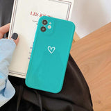 Love Heart Candy Color Soft Phone Case Back Cover for iPhone 12 Pro Max/12 Pro/12/12 Mini/SE/11 Pro Max/11 Pro/11/XS Max/XR/XS/X/8 Plus/8 - halloladies