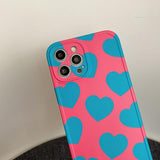 Love Heart Silicone Soft Phone Case Back Cover for iPhone 12 Pro Max/12 Pro/12/12 Mini/SE/11 Pro Max/11 Pro/11/XS Max/XR/XS/X/8 Plus/8
