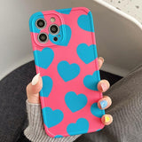 Love Heart Silicone Soft Phone Case Back Cover for iPhone 12 Pro Max/12 Pro/12/12 Mini/SE/11 Pro Max/11 Pro/11/XS Max/XR/XS/X/8 Plus/8
