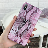 Fashion Snake Crocodile Skin Pattern Soft IMD Phone Case Back Cover - iPhone XS Max/XR/XS/X/8 Plus/8/7 Plus/7/6s Plus/6s/6 Plus/6 - halloladies