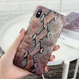 Fashion Snake Crocodile Skin Pattern Soft IMD Phone Case Back Cover - iPhone XS Max/XR/XS/X/8 Plus/8/7 Plus/7/6s Plus/6s/6 Plus/6 - halloladies