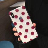 Fashion Cute Cartoon Love Heart Wave Point Soft TPU Phone Case Back Cover - iPhone XS Max/XR/XS/X/8 Plus/8/7 Plus/7/6s Plus/6s/6 Plus/6 - halloladies