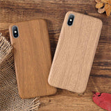 Vintage Texture Pattern Leather Ultra Thin Phone Case Back Cover - iPhone XS Max/XR/XS/X/8 Plus/8/7 Plus/7/6s Plus/6s/6 Plus/6 - halloladies