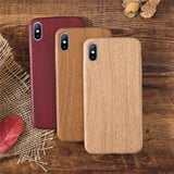 Vintage Texture Pattern Leather Ultra Thin Phone Case Back Cover - iPhone XS Max/XR/XS/X/8 Plus/8/7 Plus/7/6s Plus/6s/6 Plus/6 - halloladies