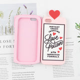 Chill Pills Love Polion Soft Silicone Phone Case Back Cover - iPhone 12/12 pro/12pro max/12mini/11/11pro/11pro max/XS Max/XR/XS/X/8 Plus/8/7 Plus/7/6s Plus/6s/6 Plus/6 - halloladies