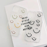 Lucky Smile Face Transparent Soft Phone Case Back Cover for iPhone 12 Pro Max/12 Pro/12/12 Mini/SE/11 Pro Max/11 Pro/11/XS Max/XR/XS/X/8 Plus/8 - halloladies