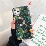 Luminous Flowers Leaves PC Phone Case Back Cover for iPhone 12 Pro Max/12 Pro/12/12 Mini/11 Pro Max/11 Pro/11/XS Max/XR/XS/X/8 Plus/8/7 Plus/7 - halloladies