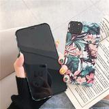 Luminous Flowers Leaves PC Phone Case Back Cover for iPhone 12 Pro Max/12 Pro/12/12 Mini/11 Pro Max/11 Pro/11/XS Max/XR/XS/X/8 Plus/8/7 Plus/7 - halloladies