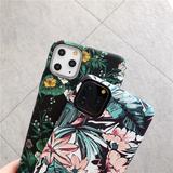 Luminous Flowers Leaves PC Phone Case Back Cover for iPhone 12 Pro Max/12 Pro/12/12 Mini/11 Pro Max/11 Pro/11/XS Max/XR/XS/X/8 Plus/8/7 Plus/7 - halloladies