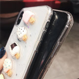 3D Summer Ice Cream Glitter Phone Case Back Cover - iPhone 11 Pro Max/11 Pro/11/XS Max/XR/XS/X/8 Plus/8/7 Plus/7/6s Plus/6s/6 Plus/6 - halloladies