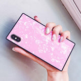Luxury Square Glossy Shell Conch Pattern Phone Case Back Cover - iPhone XS Max/XR/XS/X/8 Plus/8/7 Plus/7/6s Plus/6s/6 Plus/6 - halloladies