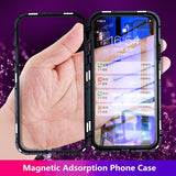 Magnetic Adsorption Tempered Glass Phone Case Back Cover for iPhone XS Max/XR/XS/X/8 Plus/8/7 Plus/7/6s Plus/6s/6 Plus/6 - halloladies