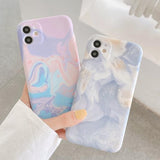 Marble Oil Painting Soft Phone Case Back Cover for iPhone 12 Pro Max/12 Pro/12/12 Mini/SE/11 Pro Max/11 Pro/11/XS Max/XR/XS/X/8 Plus/8 - halloladies