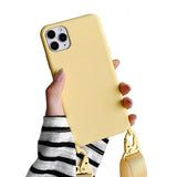 Necklace Lanyard Candy Color Phone Case Back Cover - iPhone 12 Pro Max/12 Pro/12/12 Mini/SE/11 Pro Max/11 Pro/11/XS Max/XR/XS/X/8 Plus/8/7 Plus/7 - halloladies
