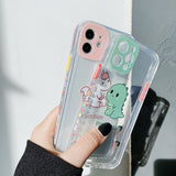 Cute Dinosaur Unicorn Print Soft Phone Case Back Cover for iPhone 12 Pro Max/12 Pro/12/12 Mini/SE/11 Pro Max/11 Pro/11/XS Max/XR/XS/X/8 Plus/8
