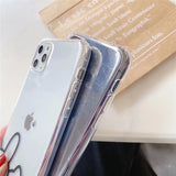 Rabbit Bear Clear Soft Phone Case Back Cover for iPhone 12 Pro Max/12 Pro/12/12 Mini/SE/11 Pro Max/11 Pro/11/XS Max/XR/XS/X/8 Plus/8 - halloladies