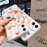 Real Dried Flower Transparent Soft Phone Case Back Cover for iPhone 12 Pro Max/12 Pro/12/12 Mini/SE/11 Pro Max/11 Pro/11/XS Max/XR/XS/X/8 Plus/8 - halloladies