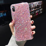 Glitter Sparkling Sequins Phone Case Back Cover for iPhone XS Max/XR/XS/X/8 Plus/8/7 Plus/7/6s Plus/6s/6 Plus/6 - halloladies