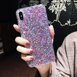 Glitter Sparkling Sequins Phone Case Back Cover for iPhone XS Max/XR/XS/X/8 Plus/8/7 Plus/7/6s Plus/6s/6 Plus/6 - halloladies