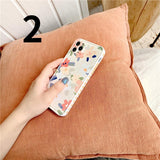 Side Love Oil Painting Flowers Silicone Soft Phone Case Back Cover for iPhone 12 Pro Max/12 Pro/12/12 Mini/SE/11 Pro Max/11 Pro/11/XS Max/XR/XS/X/8 Plus/8