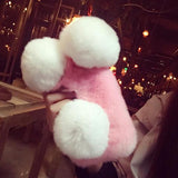 Fluffy Plush Rabbit Fur Ear Tail Soft Silicone Phone Case Back Cover for iPhone XS Max/XR/XS/X/8 Plus/8/7 Plus/7/6s Plus/6s/6 Plus/6 - halloladies