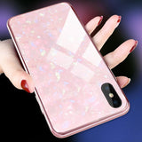 Dream Shell Plating Metal Border Phone Case Back Cover - iPhone XS Max/XR/XS/X/8 Plus/8/7 Plus/7/6s Plus/6s/6 Plus/6 - halloladies