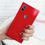 Silicone Square Transparent Phone Case Back Cover for iPhone 11 Pro Max/11 Pro/11/XS Max/XR/XS/X/8 Plus/8/7 Plus/7/6s Plus/6s/6 Plus/6 - halloladies