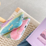 Watercolor Flower Lotus Leaf Soft Phone Case Back Cover for iPhone 12 Pro Max/12 Pro/12/12 Mini/SE/11 Pro Max/11 Pro/11/XS Max/XR/XS/X/8 Plus/8 - halloladies