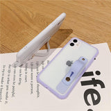 Wrist Strap Candy Color Transparent Soft Phone Case Back Cover for iPhone 12 Pro Max/12 Pro/12/12 Mini/SE/11 Pro Max/11 Pro/11/XS Max/XR/XS/X/8 Plus/8 - halloladies