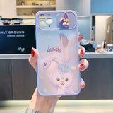 Cute Rabbits Candy Color Camera Lens Protection Phone Case for iPhone 13 Pro Max/13 Pro/13/13 Mini and More iPhone Models