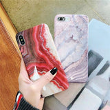 Glossy Marble Soft TPU Phone Case Back Cover for iPhone XS Max/XR/XS/X/8 Plus/8/7 Plus/7/6s Plus/6s/6 Plus/6 - halloladies