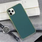 Contrast Color Matte Soft Phone Case Back Cover for iPhone 11/11 Pro/11 Pro Max/XS Max/XR/XS/X/8 Plus/8/7 Plus/7 - halloladies