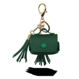 Solid Color Tassel Leather Key Chain Wireless Bluetooth Earphone Cases - Airpods Pro - halloladies