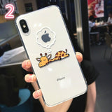 Cute Cartoon Animal Giraffe Clear Phone Case Back Cover - iPhone 12 Pro Max/12 Pro/12/12 Mini/SE/11 Pro Max/11 Pro/11/XS Max/XR/XS/X/8 Plus/8 - halloladies