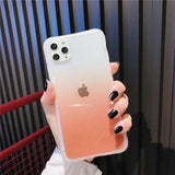 Glitter Powder Gradient Color Transparent Soft Phone Case Back Cover - iPhone 11/11 Pro/11 Pro Max/XS Max/XR/XS/X/8 Plus/8/7 Plus/7 - halloladies