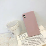 Cute Matte Solid Candy Phone Case Back Cover - iPhone 12 Pro Max/12 Pro/12/12 Mini/SE/11 Pro Max/11 Pro/11/XS Max/XR/XS/X/8 Plus/8 - halloladies