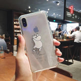 Cute Animal Clear Phone Case Back Cover for iPhone 12 Pro Max/12 Pro/12/12 Mini/SE/11 Pro Max/11 Pro/11/XS Max/XR/XS/X/8 Plus/8 - halloladies