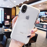 Simple Transparent Soft Phone Case Back Cover - iPhone 11/11 Pro/11 Pro Max/XS Max/XR/XS/X/8 Plus/8/7 Plus/7 - halloladies