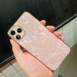 Glitter Shell Pattern Sparkle Bling Crystal Clear Soft TPU Phone Case Back Cover for iPhone 11/11 Pro/11 Pro Max/XS Max/XR/XS/X/8 Plus/8/7 Plus/7 - halloladies